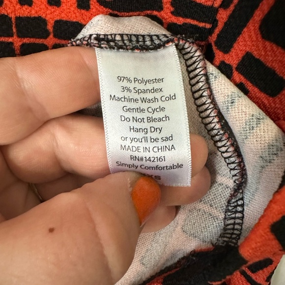 LuLaRoe Red and Black Geometric womens Dress size xxs - Picture 3 of 6